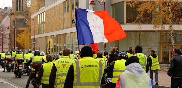 Manifestation du mouvement des gilets jaunes, à Belfort, le 01 décembre 2018.